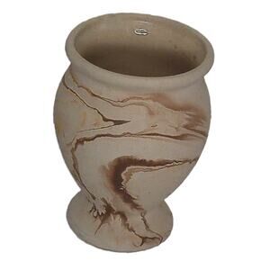Vintage Nemadji Indian River Art Pottery Swirl Abstract Vase